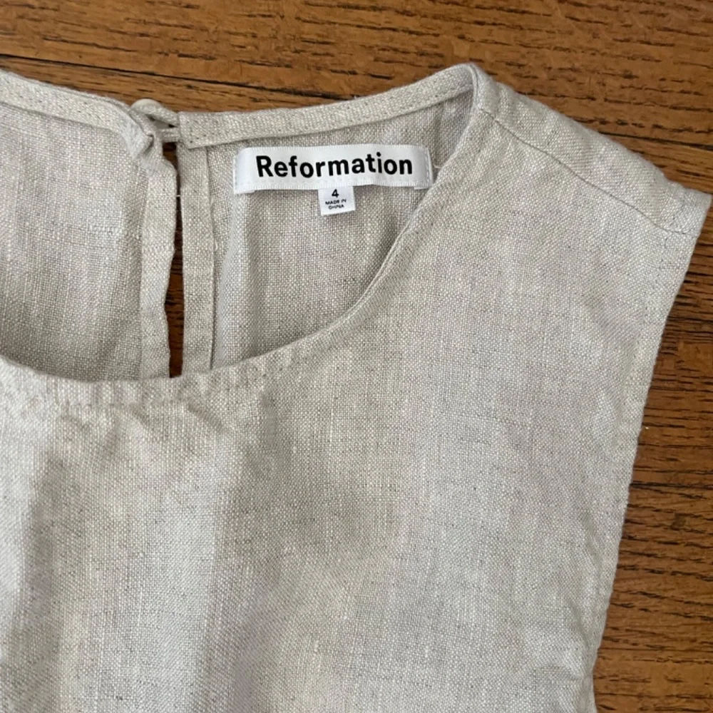 Reformation Naomi Linen Belted Jumpsuit Size 4
